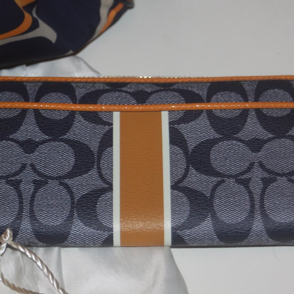 ❤️SOLD COACH F25184 Linear Stripe Satchel Purse SUPER RARE with Wallet wristlet - Picture 5 of 11